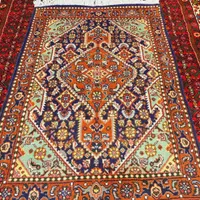 ذرع و نیم دستباف تبریز زمینه سرمه ای|فرش|تهران, اکباتان|دیوار