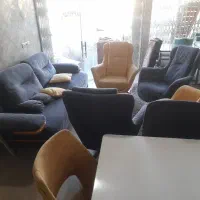 مبل راحتی ۷نفره شرکتی تختشو نهارخوری۶نفره عسلی ها