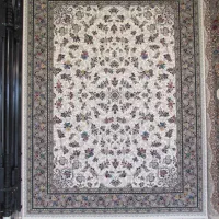 فرش گلیدا دودی و فیلی سرمه ای کد 12340