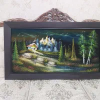 تابلوی رنگ روغن کاملا تمیز و سالم