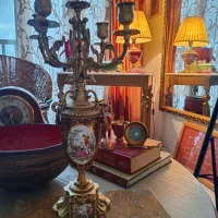 یک عددشمع دان برنجی پنج شاخه خارجی 14 ت م