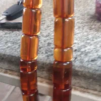 تسبیح کهربا المانی دانه درشت کهنه عطردار|کلکسیون اشیاء عتیقه|بناب, |دیوار