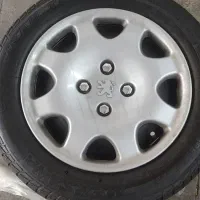۴عدد رینگو لاستیک فاق ۶۰ به همراه قالپاق