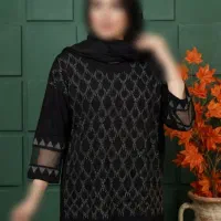 شومیز مجلسی مشکی آستین تور