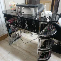 میز ناخونکاری طرح سنگ مرمر مشکی