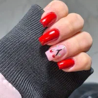 کاشت ناخن 200با پلی ژل و تیپ  و مژه با مواد عالی