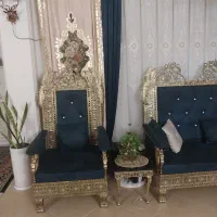 مبل ۷نفره برنز ومیز تلویزیون|مبلمان خانگی و میز عسلی|پرند, فاز ۳|دیوار