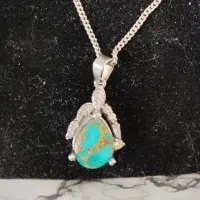 گردنبند نقره سنگ فیروزه