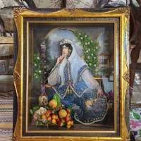 تابلو خانم قجری برجسته کاری