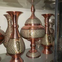 قاب شک.لات خوری گلدان فیروزه جعبه خاتمکاری