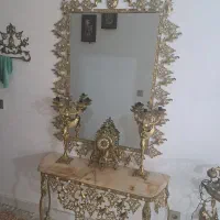 آیینه کنسوله خیلی سنگین وبزرگ وقدیمی|کلکسیون اشیاء عتیقه|کرمانشاه, |دیوار
