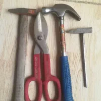 قیچی ورق بر آلمانی/چکش دوشاخ آلمانی/چکش قلم زنی