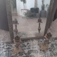 آینه شمعدان نقره کوب