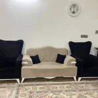 سرویس چوب .کنسول .مبل ۷نفره .صندلی راک|مبلمان خانگی و میز عسلی|قم, تولید دارو و یخچال|دیوار