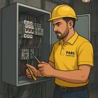 برق ، برقکاری ، تابلو برق ، لاین نور ،  صدرا