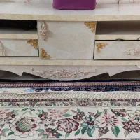میز تلویزیون چوبی طرح سنگ ماربل