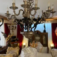 یک جفت لوستر برنز هر کدام  ۱۲ شعله