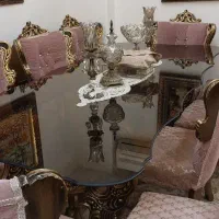 شیشه میز نهارخوری ۸ نفره شیشه دودی ۱۰ میل
