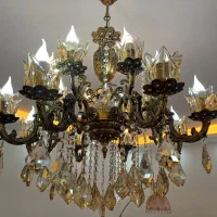 لوستر برنجی 16 شاخه