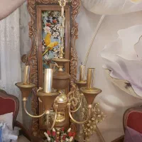 دو عدد لوستر تمام برنج  پنج شعله