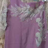 لباس مجلسی با گلهای پنلی|لباس|مهدی شهر, |دیوار