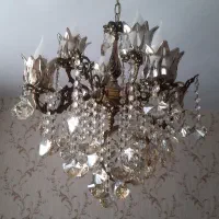 لوستر برنز شامپاینی|لوستر و چراغ آویز|همدان, |دیوار