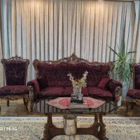 مبل استیل ۹ نفره و نهارخوری ۸نفره ودوویترین ۴طبقه|مبلمان خانگی و میز عسلی|اصفهان, شاهزاده ابراهیم|دیوار