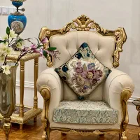 مبلمان استیل سلطنتی چوب گردو در حد نو ( جهیزیه)