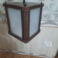 لوستری چوبی همراه لامپ