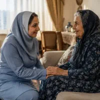 پرستار خانم و نگهداری از خانم سالمند شبانه روزی