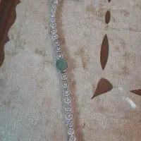 دستبند نقره نگین زمرد