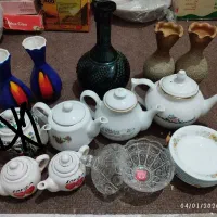 سرویس چایخوری،سینی،قوری، استکان،لیوان ونیم لیوان