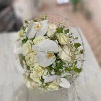 دسته گل عروس مصنوعی|صنایع دستی و سایر لوازم تزئینی|قم, کلهری|دیوار