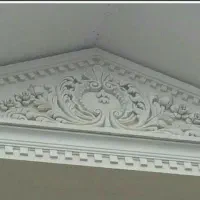 اجرای نمای رومی شسته گل برشی طرح چوبی