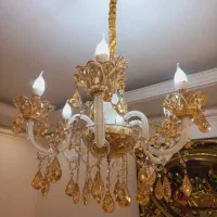 لوستر ۶ شاخه سالم نو همراه لامپ کم مصرف همراه شید|لوستر و چراغ آویز|ورامین, شهرک ولیعصر|دیوار