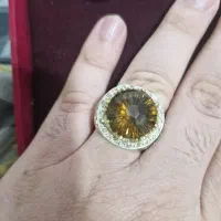 انگشتر کلکسیونی سیترین  کار دست و فاخر