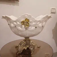 دوعدد کاسه بزرگ  پایه دار کریستال و سرامیک