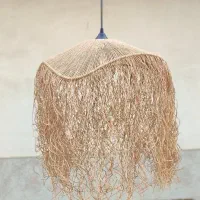 لوستر دفرمه رافیا|لوستر و چراغ آویز|بابل, |دیوار