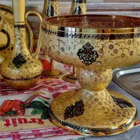 ظروف دکوری طلاکوب اصل ترک|صنایع دستی و سایر لوازم تزئینی|اصفهان, ارغوانیه|دیوار