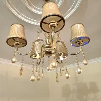 لوستر برنجی ۵ شعله