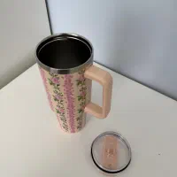 تامبلر دسته دار طرح گل AMSZM درب شفاف (تراول ماگ)|کوهنوردی و کمپینگ|تهران, لویزان|دیوار