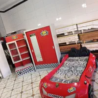 سرویس تخت و خواب یک نفره طرح ماشینی در حد صفر