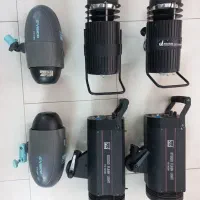 فلاش آتلیه، لنز ۵۰ ، پایه فلاش و سه پایه سافت باکس