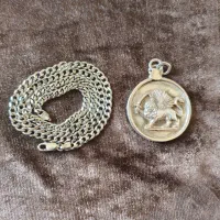زنجیر نقره کارتیه و گردنی نقره قدیمی