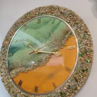 ساعت دیواری سبز و نارنجی|ساعت دیواری و تزئینی|تهران, مجیدیه|دیوار