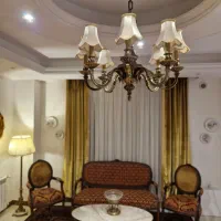 لوستر برنز 9 شاخه کار طوفان|لوستر و چراغ آویز|تهران, ونک|دیوار