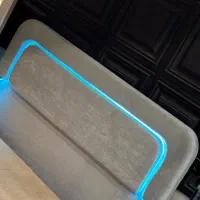 تخت تدی LED پارچه وارداتی دونفره با کفی تخت