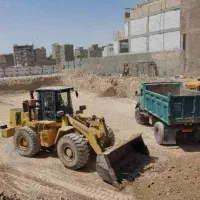 حمل خاک شن مل ریگ توپری نخاله با کمپرسی و لودر