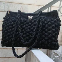 کیف مکرومه بزرگ