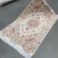 فرش دستباف (بساک) زرنیمهای تبریز چله ابریشم|فرش|مشکیندشت, |دیوار